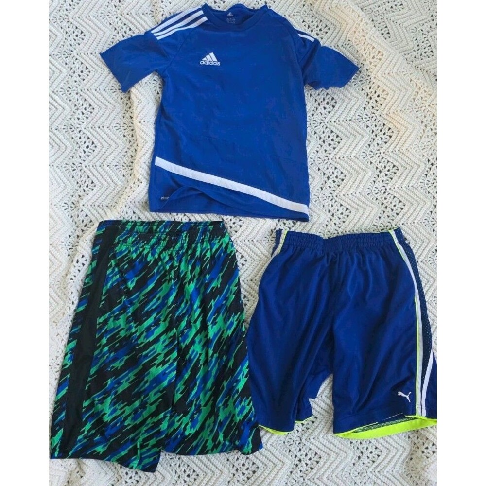 Lot 3 Pc. Youth Activewear, Boys Ages 13 to 15y: Puma, Adidas, Under Armor.